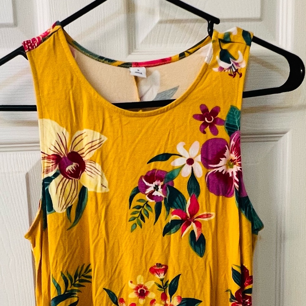 Yellow floral Old Navy dress- size medium